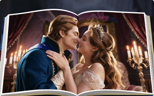 Foto di bacio AI per illustrazioni di libri